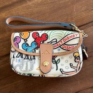Dooney and Bourke white Disney parks sketch wallet wristlet